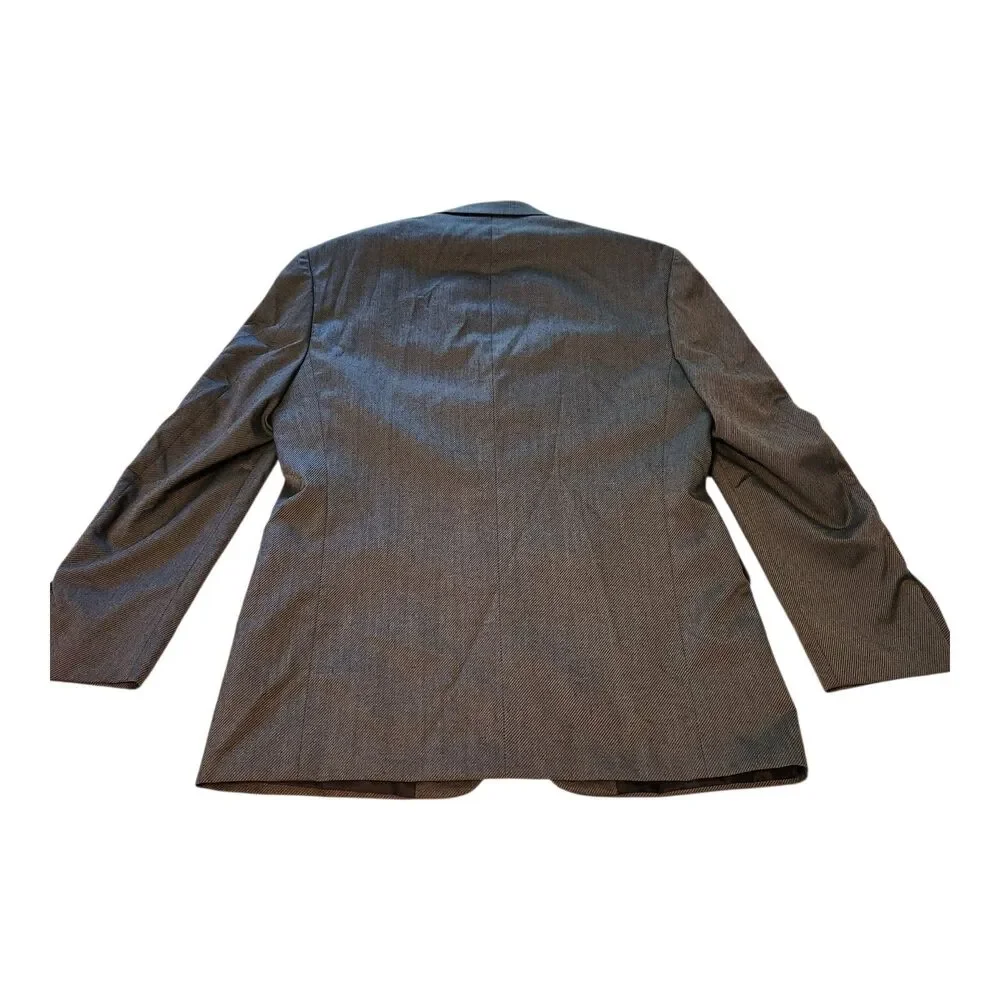 Wool Blend Brassero Made In Moldova Gray Suit Jacket Sport Coat Blazer 42R/36W